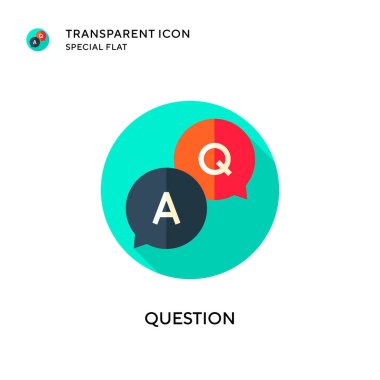 Soru vektör simgesi. Düz çizim. EPS 10 vektörü.