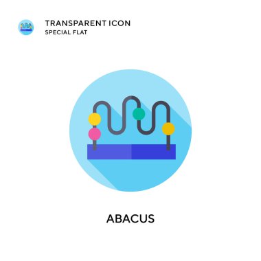 Abaküs vektör simgesi. Düz çizim. EPS 10 vektörü.