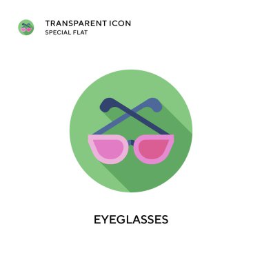 Gözlük vektör simgesi. Düz çizim. EPS 10 vektörü.