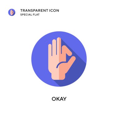 Tamam vektör simgesi. Düz çizim. EPS 10 vektörü.