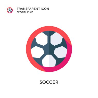 Futbol vektör simgesi. Düz çizim. EPS 10 vektörü.