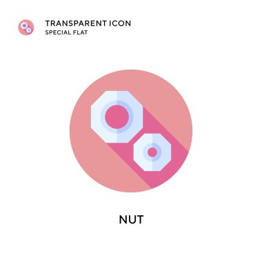 Fındık vektörü simgesi. Düz çizim. EPS 10 vektörü.