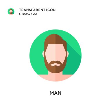 İnsan vektör simgesi. Düz çizim. EPS 10 vektörü.