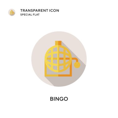 Bingo vektör simgesi. Düz çizim. EPS 10 vektörü.