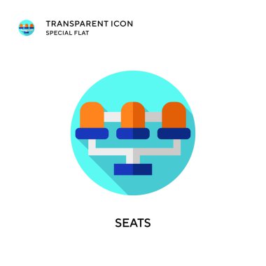 Koltuk vektör simgesi. Düz çizim. EPS 10 vektörü.