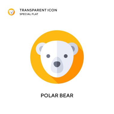 Kutup ayısı vektör simgesi. Düz çizim. EPS 10 vektörü.