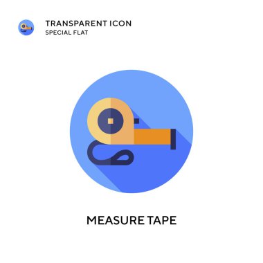 Şerit vektör simgesini ölç. Düz çizim. EPS 10 vektörü.