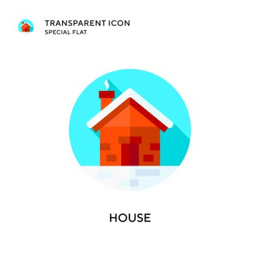 Ev vektör simgesi. Düz çizim. EPS 10 vektörü.