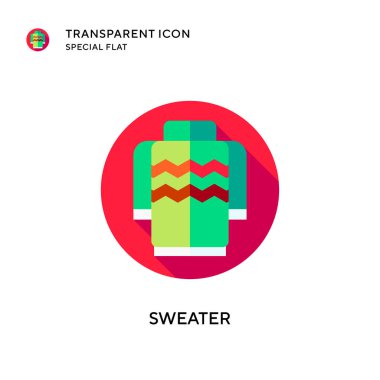 Süveter vektör simgesi. Düz çizim. EPS 10 vektörü.