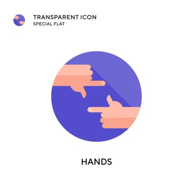 Eller vektör simgesi. Düz çizim. EPS 10 vektörü.