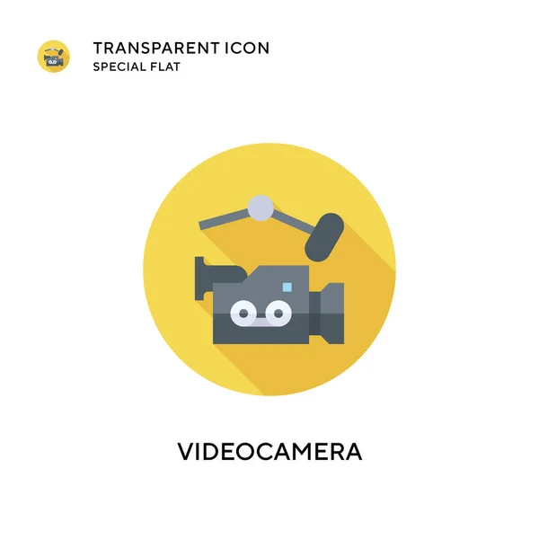 Εικονίδιο Διανύσματος Videocamera Επίπεδη Απεικόνιση Στυλ Διανυσματικό Eps — Διανυσματικό Αρχείο
