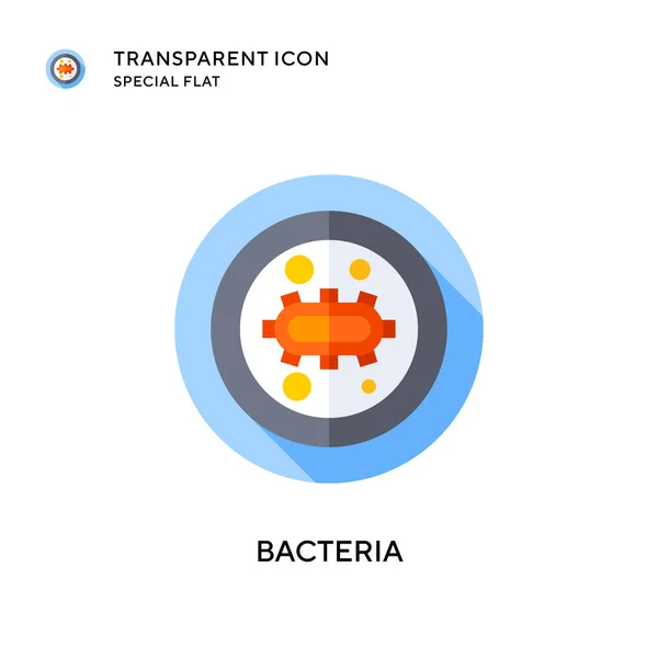 Bacterias Vector Icono Ilustración Estilo Plano Eps Vector — Vector de stock