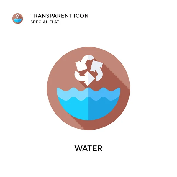 Значок Водяного Вектора Иллюстрация Плоском Стиле Вектор Eps — стоковый вектор