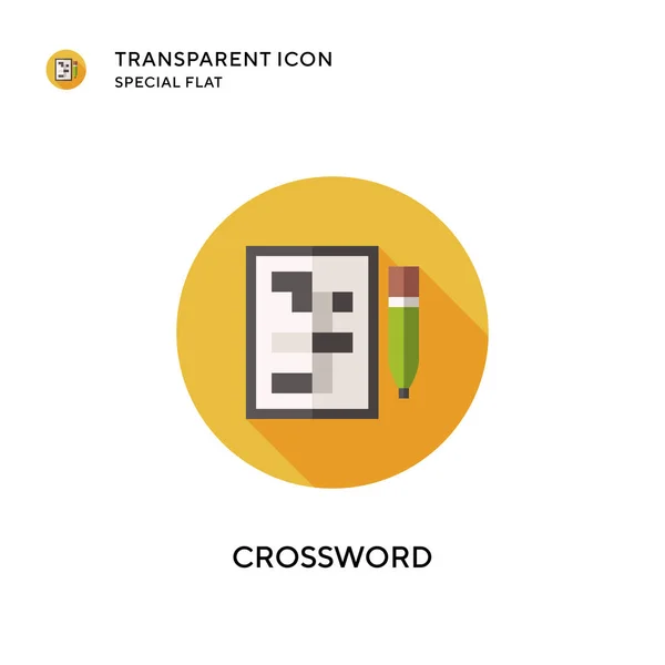 Ícone Vetorial Palavras Cruzadas Ilustração Estilo Plano Vetor Eps —  Vetores de Stock