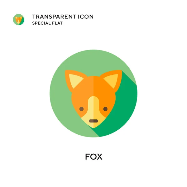 Icône Vectorielle Fox Illustration Style Plat Vecteur Eps — Image vectorielle