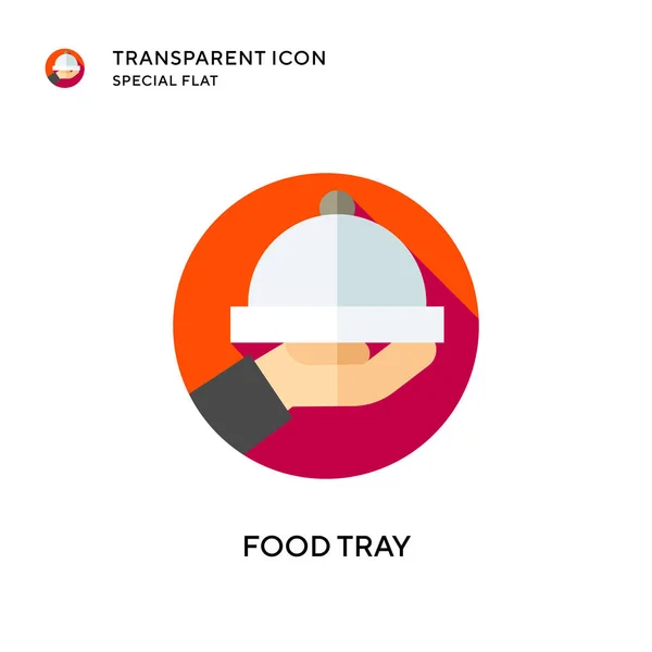Food tray vector icon. Flat style illustration. EPS 10 vector. — Stock Illustration Food Tray Vector Icon Flat Style Illustration Eps Vector Stock Vector