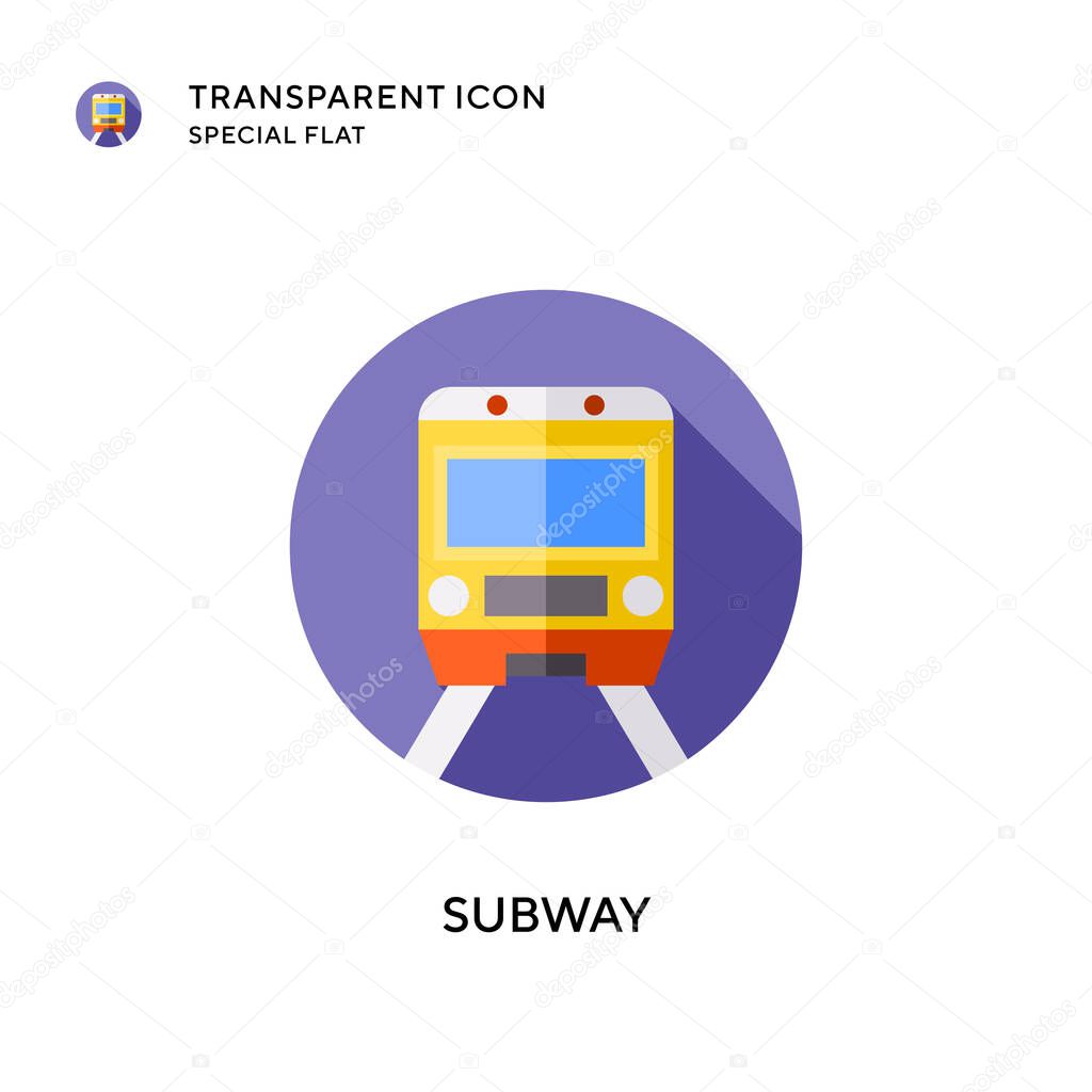 Subway vector icon. Flat style illustration. EPS 10 vector.