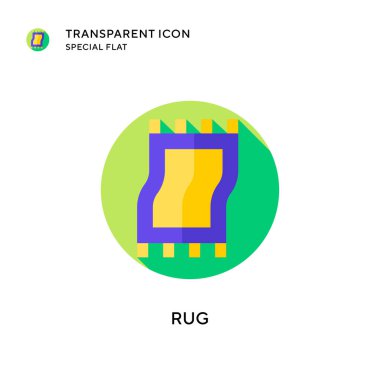 Rug vektör simgesi. Düz çizim. EPS 10 vektörü.