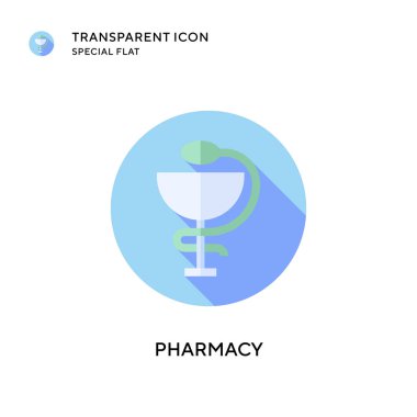 Eczane vektör ikonu. Düz çizim. EPS 10 vektörü.