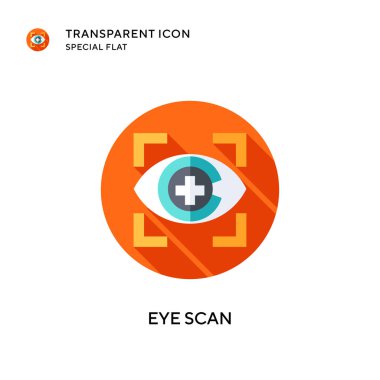 Göz tarama vektör simgesi. Düz çizim. EPS 10 vektörü.