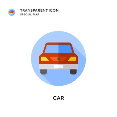 Araba vektör simgesi. Düz çizim. EPS 10 vektörü.