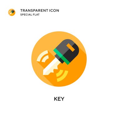Anahtar vektör simgesi. Düz çizim. EPS 10 vektörü.