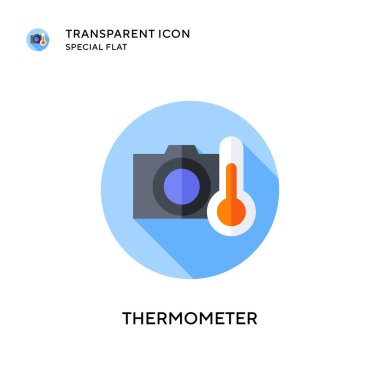 Termometre vektör simgesi. Düz çizim. EPS 10 vektörü.