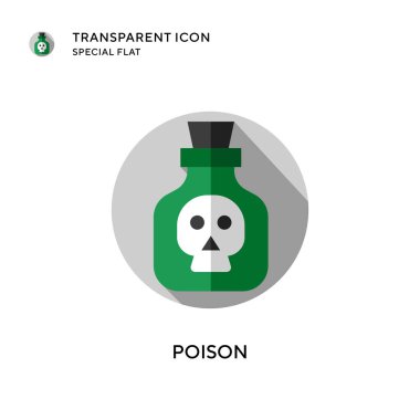 Zehirli vektör ikonu. Düz çizim. EPS 10 vektörü.