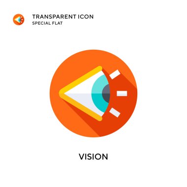 Vizyon vektör simgesi. Düz çizim. EPS 10 vektörü.