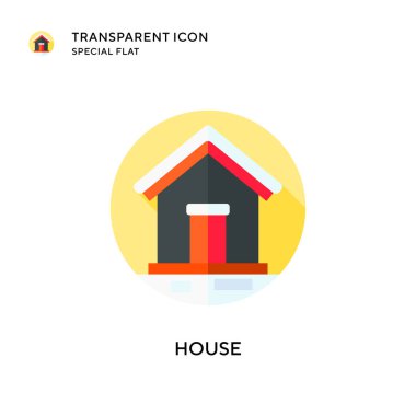 Ev vektör simgesi. Düz çizim. EPS 10 vektörü.