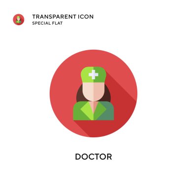 Doktor vektör simgesi. Düz çizim. EPS 10 vektörü.