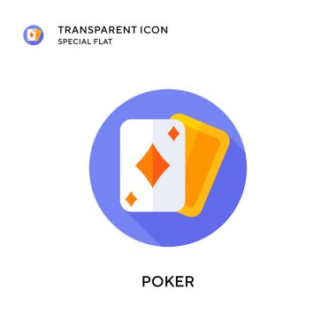 Poker vektör simgesi. Düz çizim. EPS 10 vektörü.