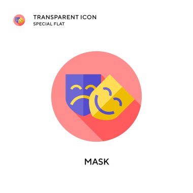 Maske vektör simgesi. Düz çizim. EPS 10 vektörü.