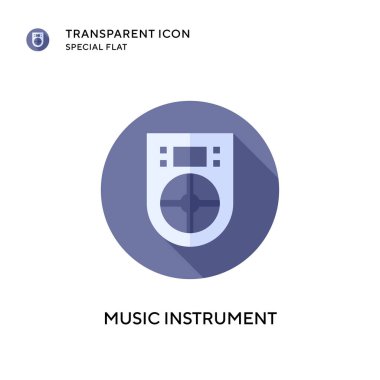 Müzik aleti vektör simgesi. Düz çizim. EPS 10 vektörü.