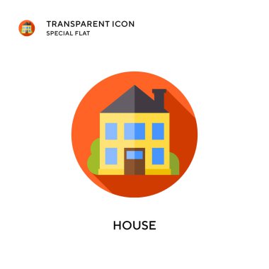 Ev vektör simgesi. Düz çizim. EPS 10 vektörü.