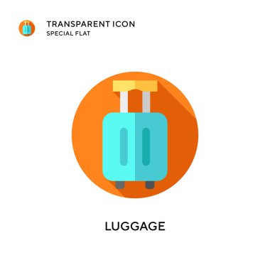 Bagaj vektör simgesi. Düz çizim. EPS 10 vektörü.