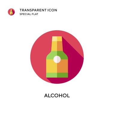 Alkol vektör simgesi. Düz çizim. EPS 10 vektörü.