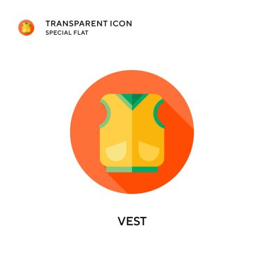 Yelek vektör simgesi. Düz çizim. EPS 10 vektörü.