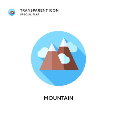 Dağ vektör simgesi. Düz çizim. EPS 10 vektörü.