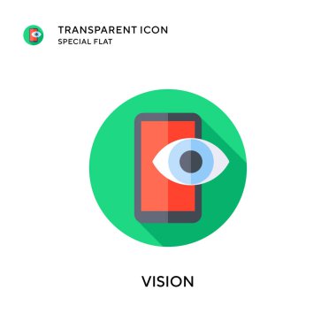 Vizyon vektör simgesi. Düz çizim. EPS 10 vektörü.