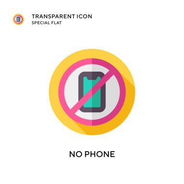 Telefon vektör simgesi yok. Düz çizim. EPS 10 vektörü.