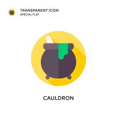 Kazan vektör simgesi. Düz çizim. EPS 10 vektörü.