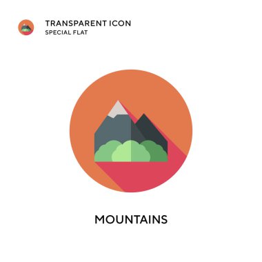 Dağlar vektör simgesi. Düz çizim. EPS 10 vektörü.