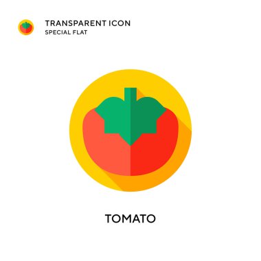 Domates vektör simgesi. Düz çizim. EPS 10 vektörü.