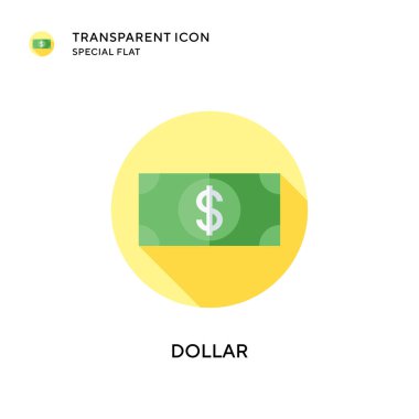 Dolar vektör simgesi. Düz çizim. EPS 10 vektörü.