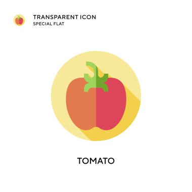 Domates vektör simgesi. Düz çizim. EPS 10 vektörü.