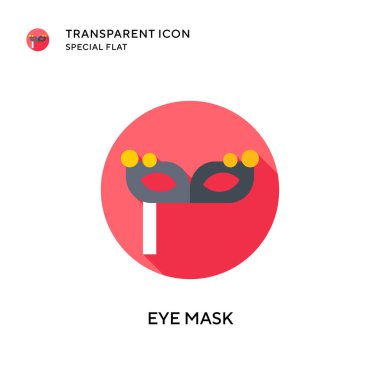 Göz maskesi vektör simgesi. Düz çizim. EPS 10 vektörü.