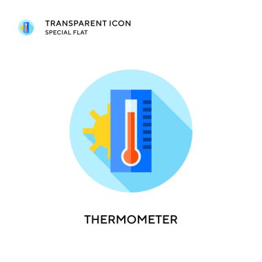 Termometre vektör simgesi. Düz çizim. EPS 10 vektörü.