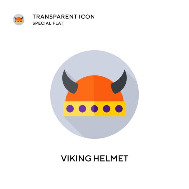 Viking miğfer vektör simgesi. Düz çizim. EPS 10 vektörü.