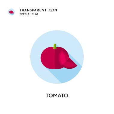 Domates vektör simgesi. Düz çizim. EPS 10 vektörü.